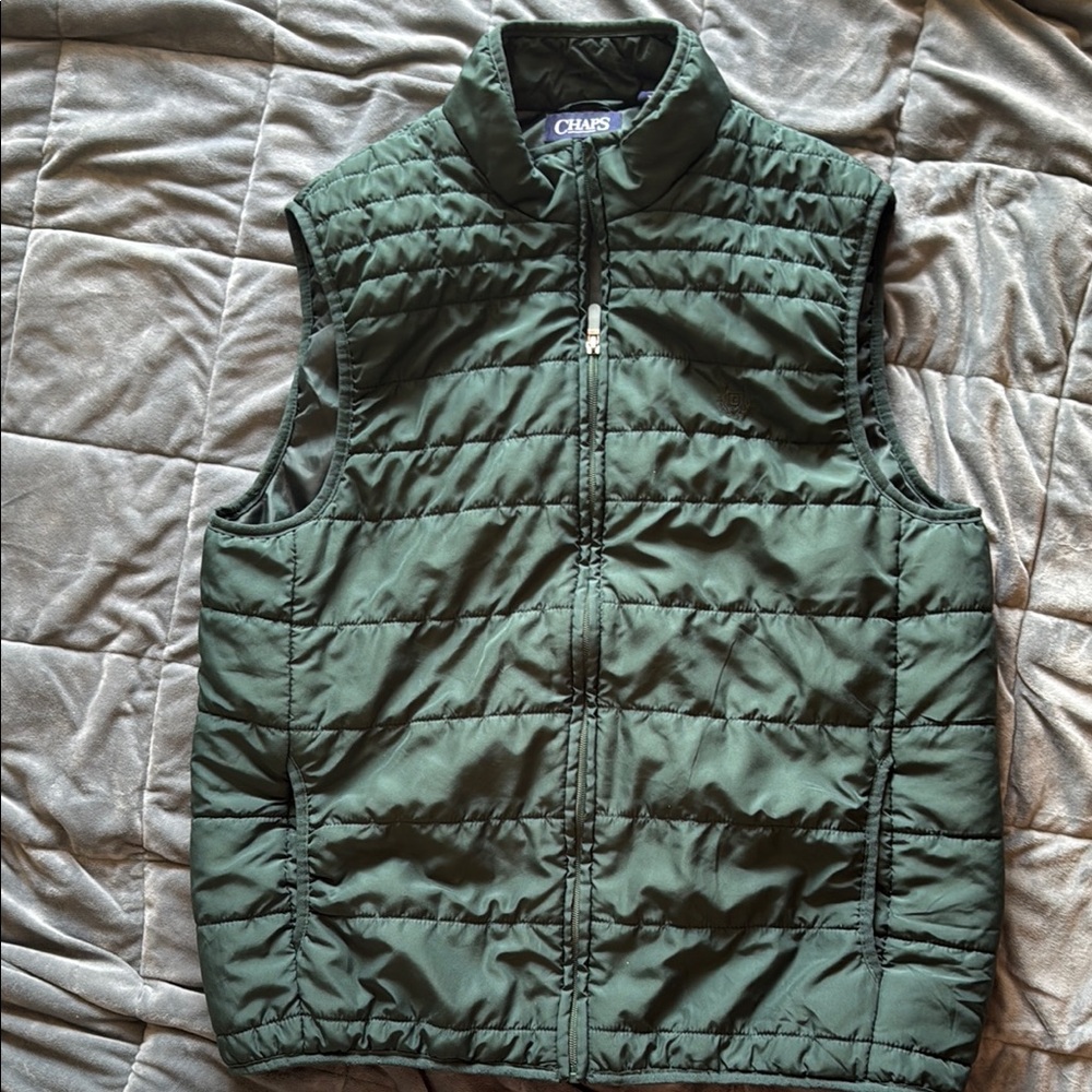 Chaps Green Quilted Vest